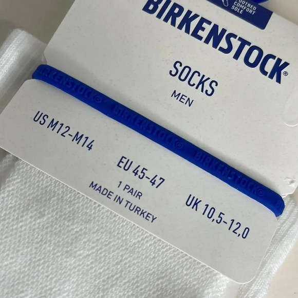 BIRKENSTOCK FOOTBED COMFORT SOLE White COTTON Blend LONG Socks - Picture 4 of 11